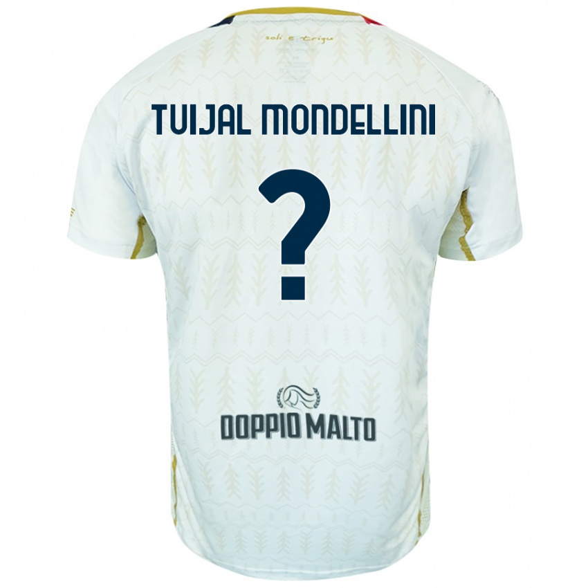 Niño Camiseta Luca Tuijal Mondellini #0 Blanco 2ª Equipación 2024/25 La Camisa Perú