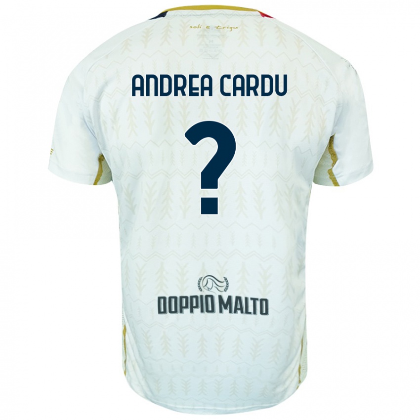 Niño Camiseta Gian Andrea Cardu #0 Blanco 2ª Equipación 2024/25 La Camisa Perú