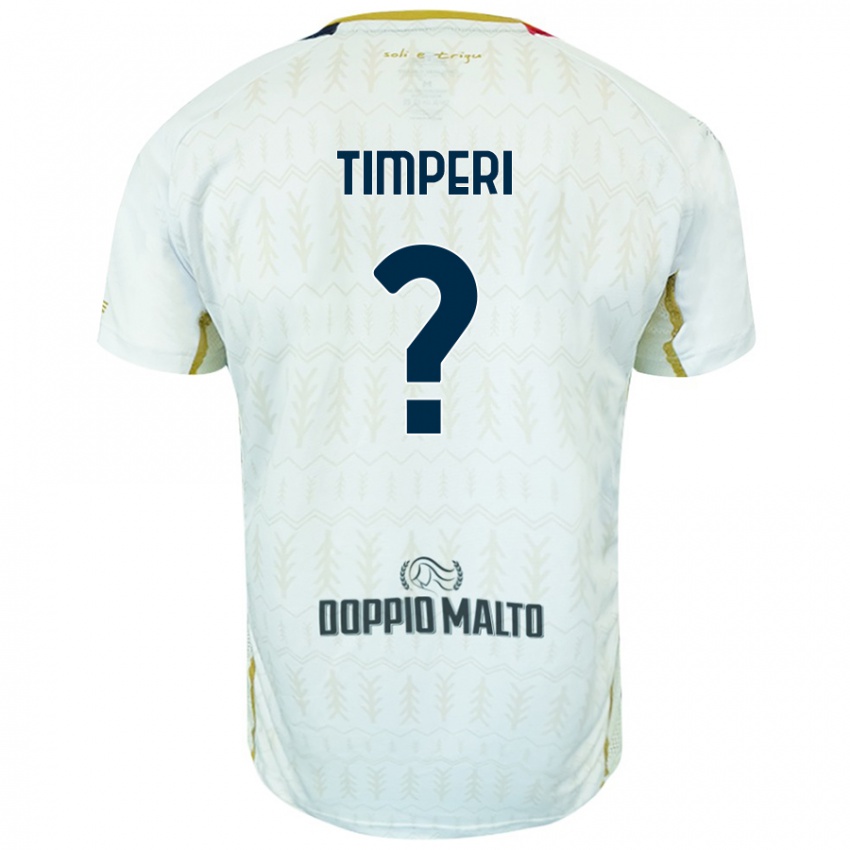 Niño Camiseta Giordano Timperi #0 Blanco 2ª Equipación 2024/25 La Camisa Perú