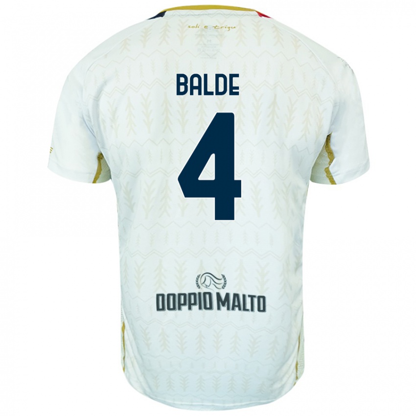 Niño Camiseta Mamadou Balde #4 Blanco 2ª Equipación 2024/25 La Camisa Perú