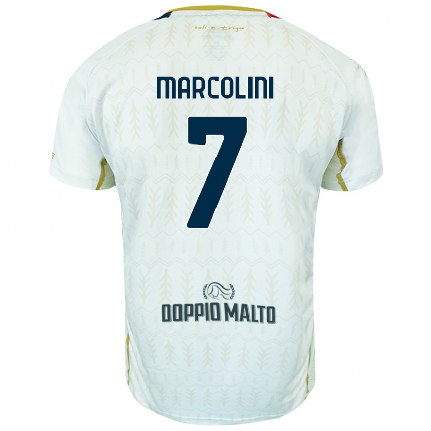 Niño Camiseta Diego Marcolini #7 Blanco 2ª Equipación 2024/25 La Camisa Perú