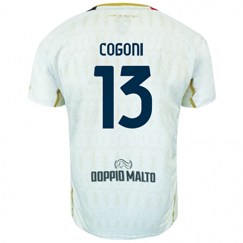 Niño Camiseta Andrea Cogoni #13 Blanco 2ª Equipación 2024/25 La Camisa Perú