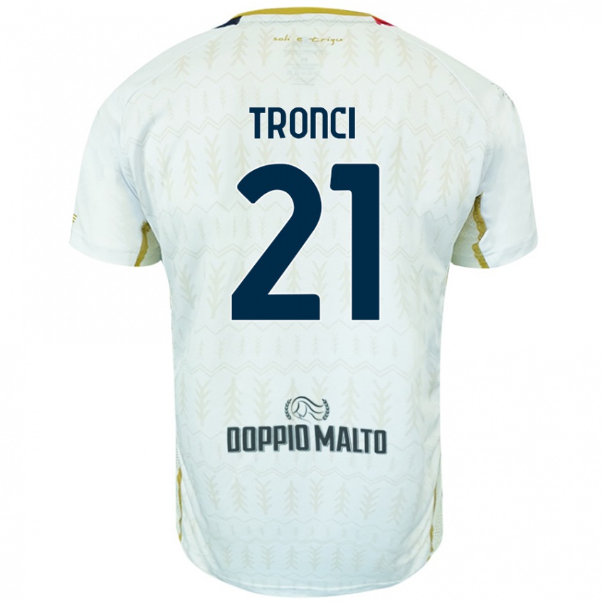 Niño Camiseta Luca Tronci #21 Blanco 2ª Equipación 2024/25 La Camisa Perú