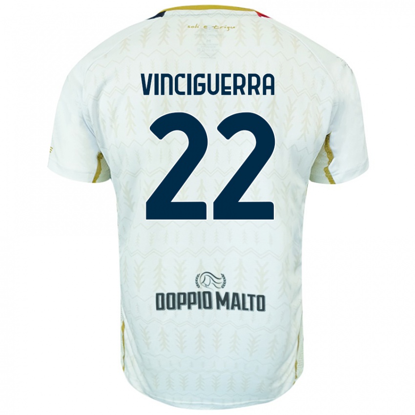 Niño Camiseta Alessandro Vinciguerra #22 Blanco 2ª Equipación 2024/25 La Camisa Perú