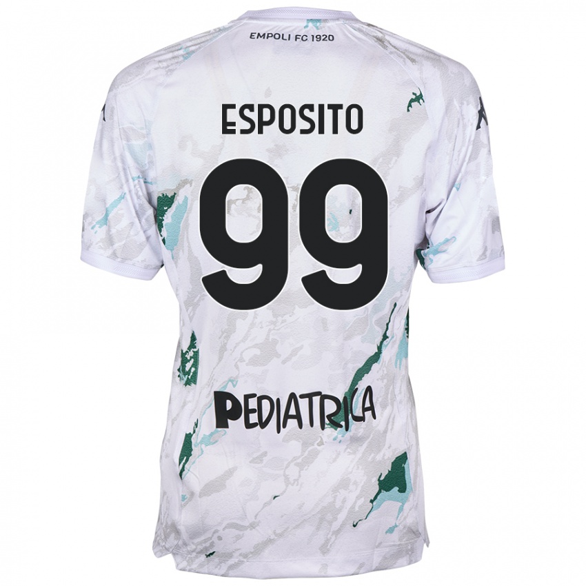 Niño Camiseta Sebastiano Esposito #99 Gris 2ª Equipación 2024/25 La Camisa Perú