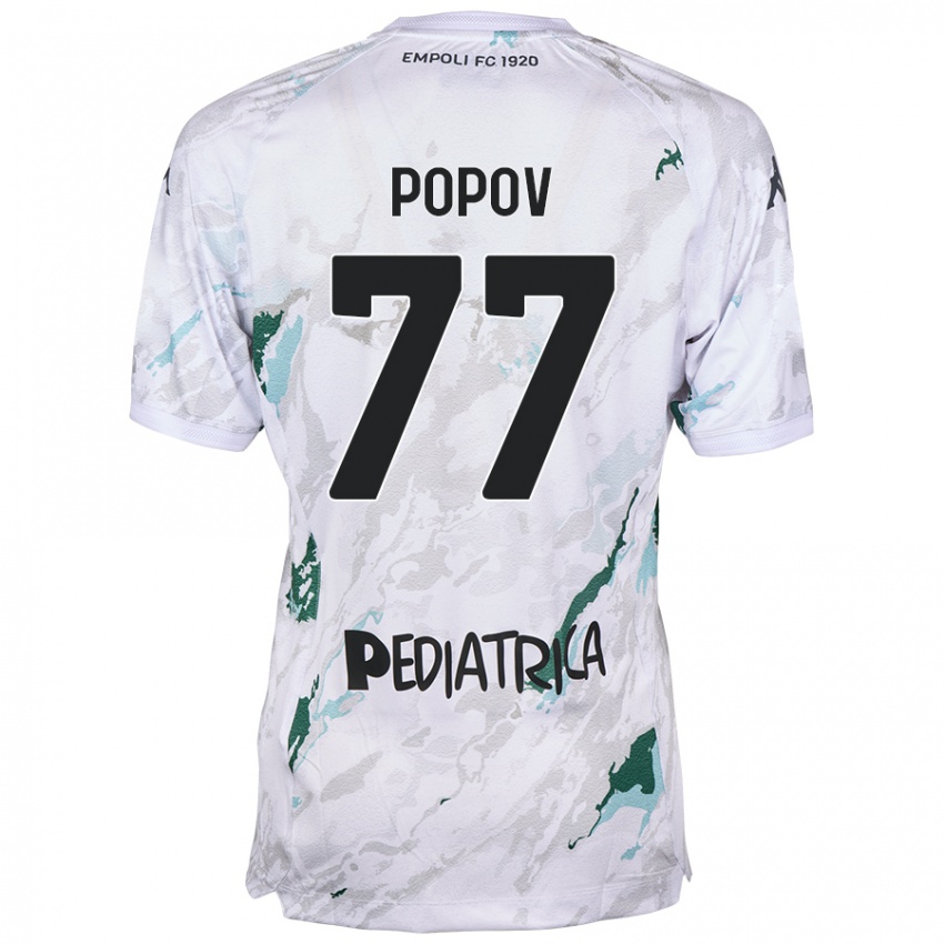 Niño Camiseta Bogdan Popov #77 Gris 2ª Equipación 2024/25 La Camisa Perú