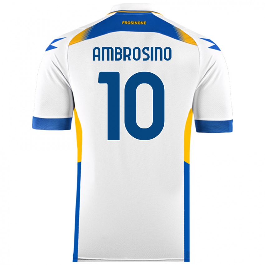 Niño Camiseta Giuseppe Ambrosino #10 Blanco 2ª Equipación 2024/25 La Camisa Perú