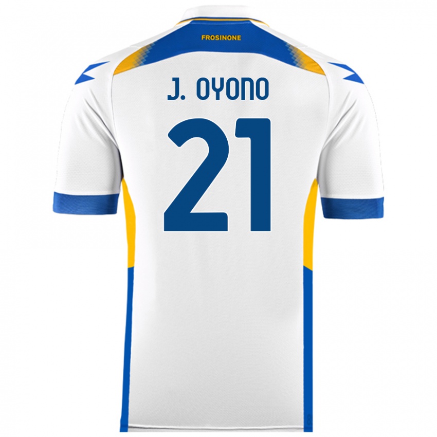 Niño Camiseta Jérémy Oyono #21 Blanco 2ª Equipación 2024/25 La Camisa Perú