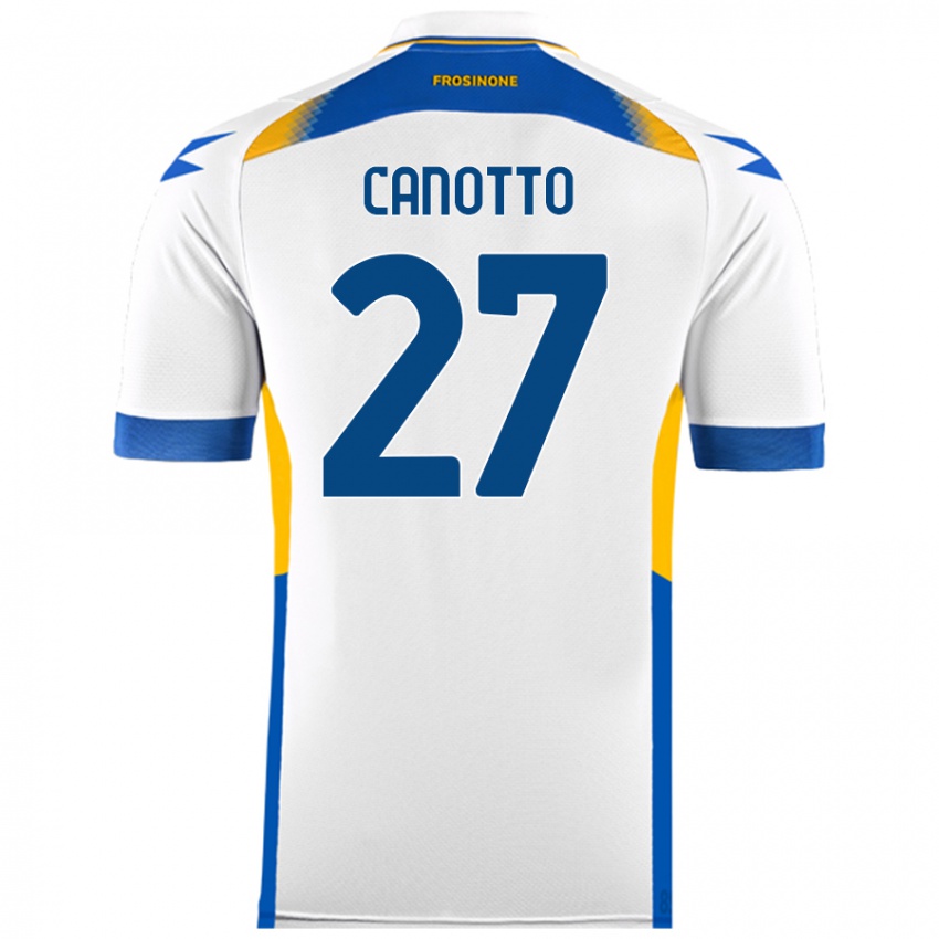 Niño Camiseta Luigi Canotto #27 Blanco 2ª Equipación 2024/25 La Camisa Perú