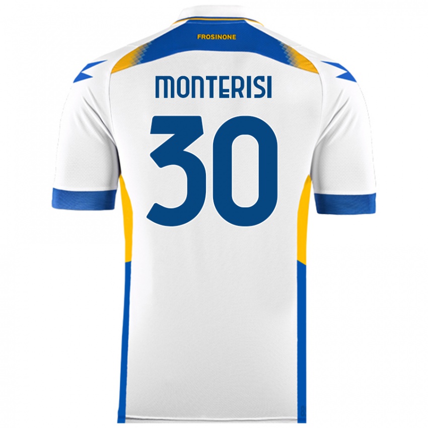 Niño Camiseta Ilario Monterisi #30 Blanco 2ª Equipación 2024/25 La Camisa Perú