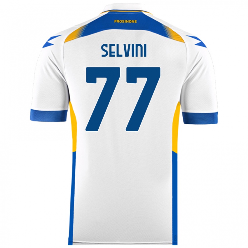 Niño Camiseta Alessandro Selvini #77 Blanco 2ª Equipación 2024/25 La Camisa Perú