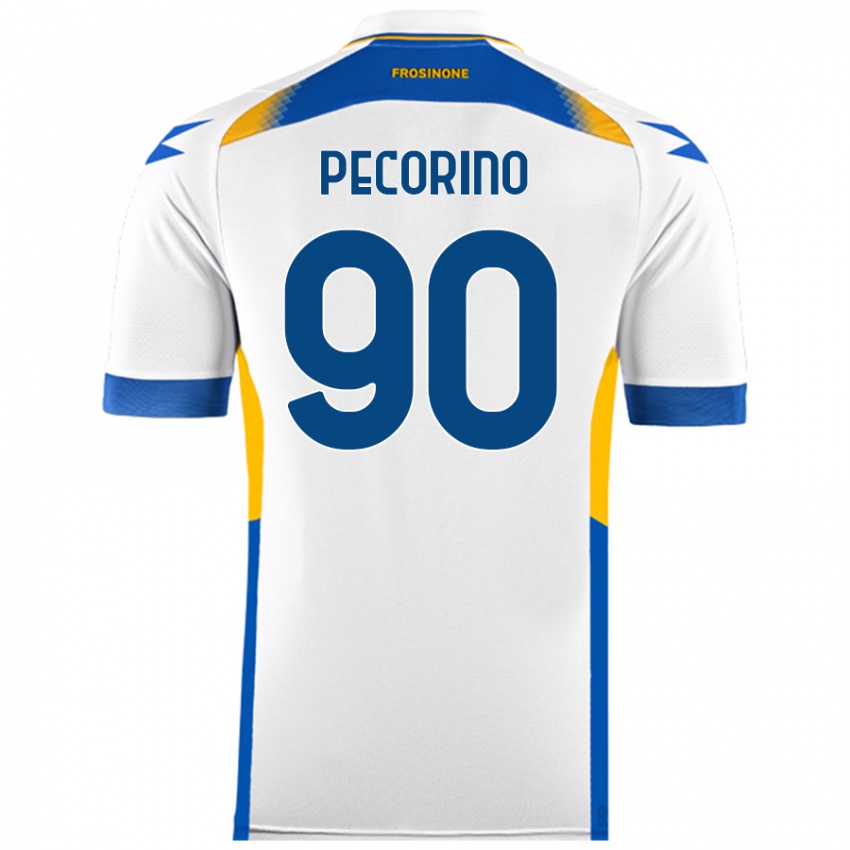 Niño Camiseta Emanuele Pecorino #90 Blanco 2ª Equipación 2024/25 La Camisa Perú