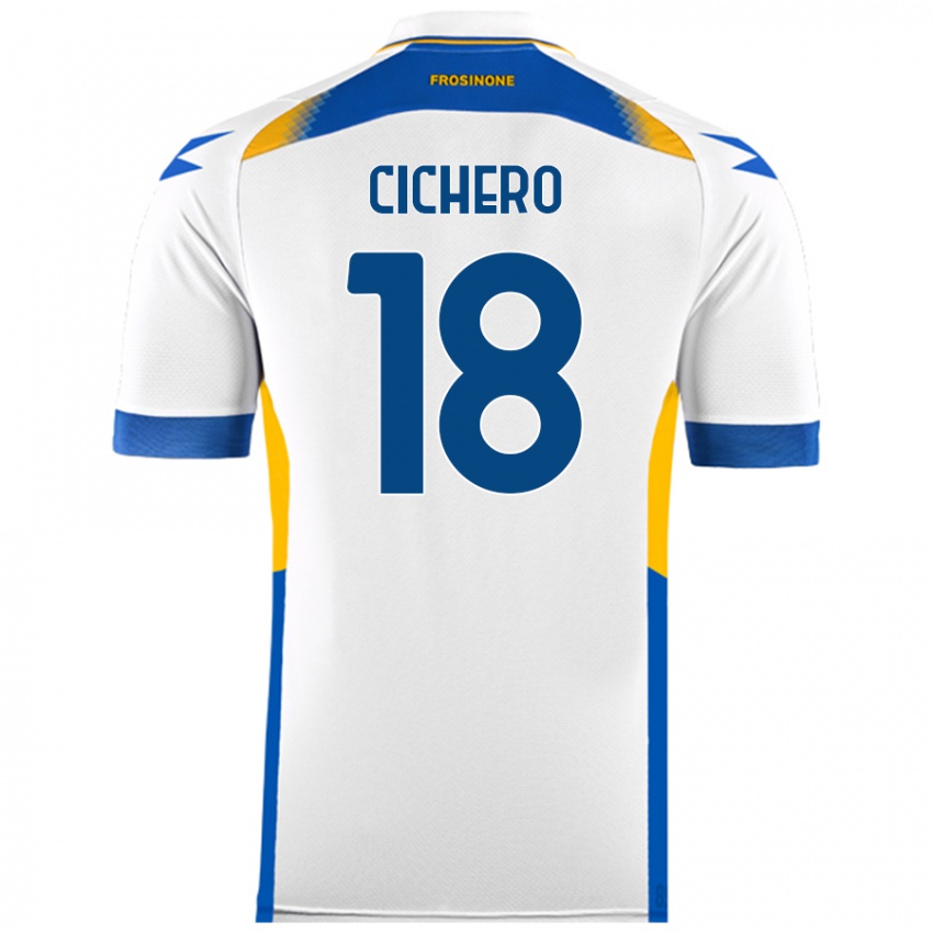 Niño Camiseta Alejandro Cichero #18 Blanco 2ª Equipación 2024/25 La Camisa Perú