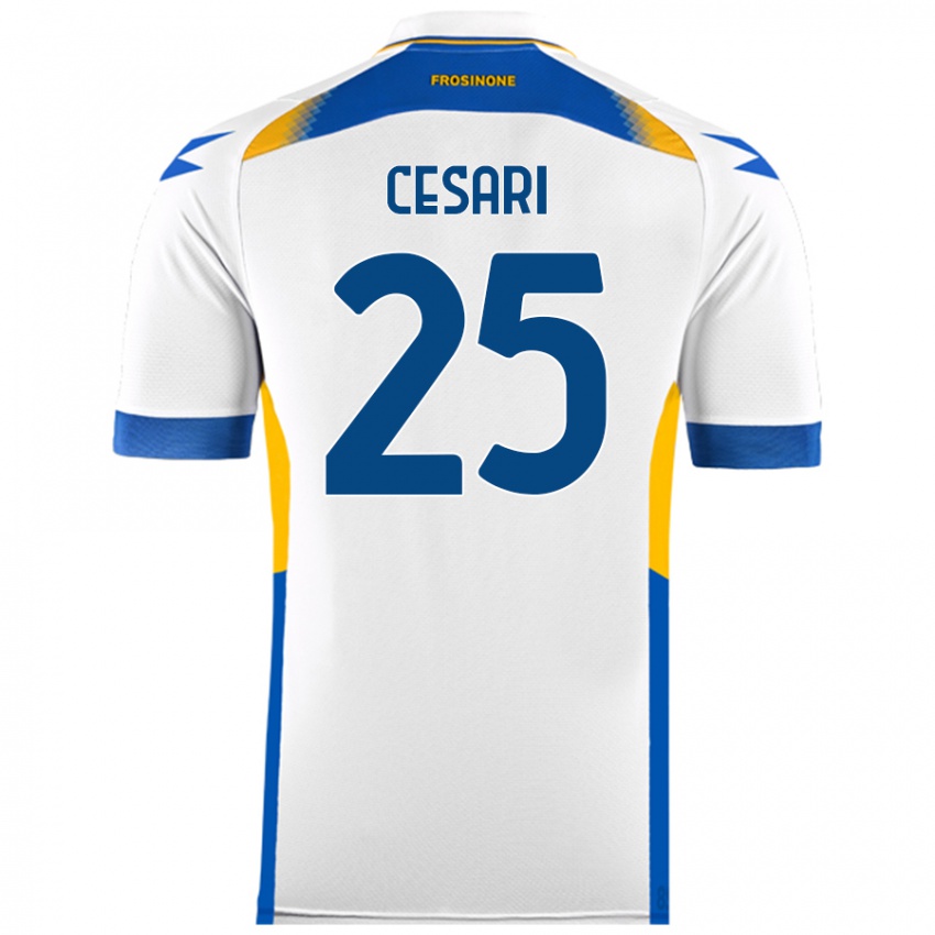 Niño Camiseta Nicolò Cesari #25 Blanco 2ª Equipación 2024/25 La Camisa Perú