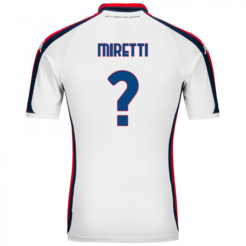 Niño Camiseta Fabio Miretti #0 Blanco 2ª Equipación 2024/25 La Camisa Perú