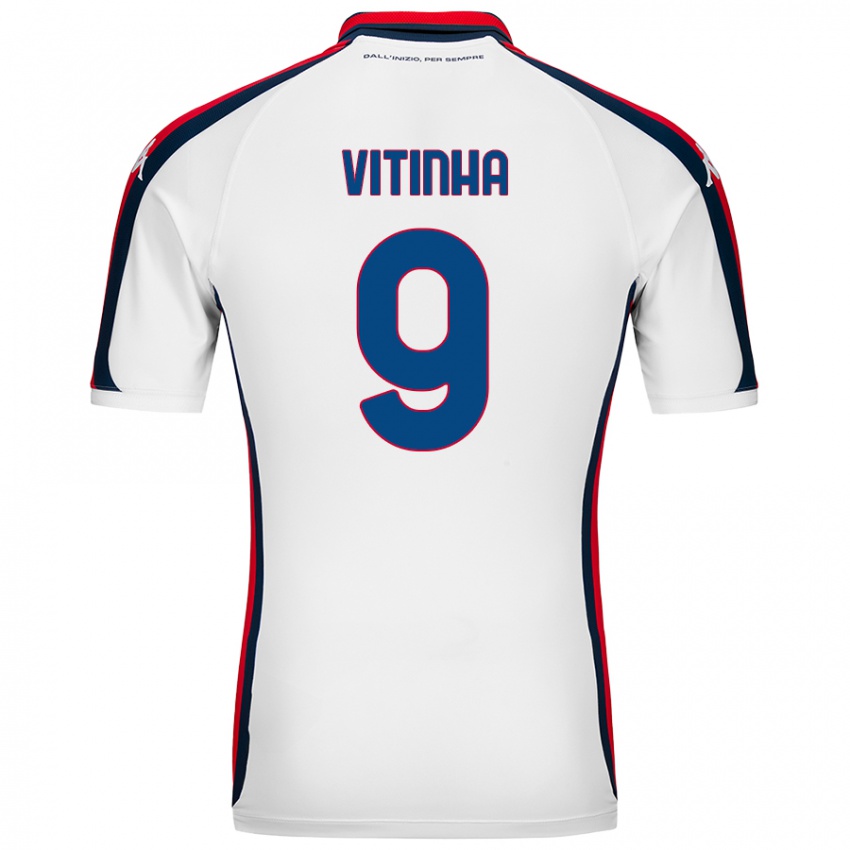 Niño Camiseta Vitinha #9 Blanco 2ª Equipación 2024/25 La Camisa Perú