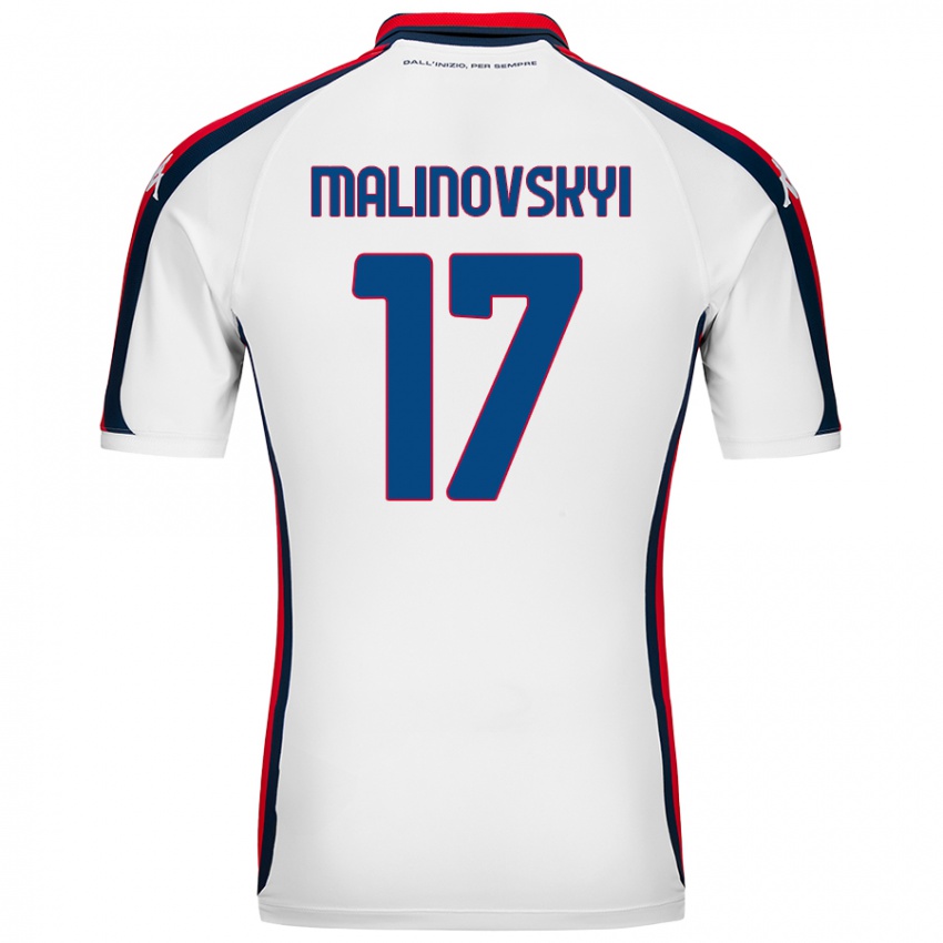 Niño Camiseta Ruslan Malinovskyi #17 Blanco 2ª Equipación 2024/25 La Camisa Perú