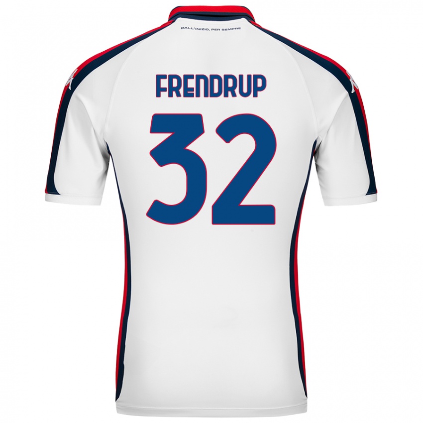 Niño Camiseta Morten Frendrup #32 Blanco 2ª Equipación 2024/25 La Camisa Perú