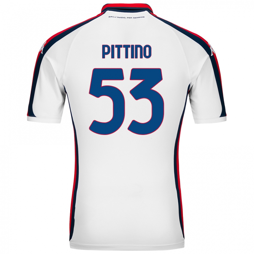 Niño Camiseta Tommaso Pittino #53 Blanco 2ª Equipación 2024/25 La Camisa Perú