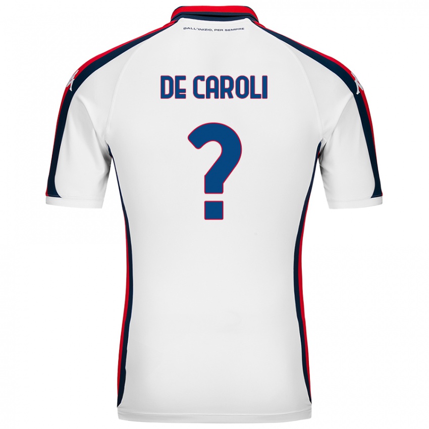 Niño Camiseta Mattia De Caroli #0 Blanco 2ª Equipación 2024/25 La Camisa Perú