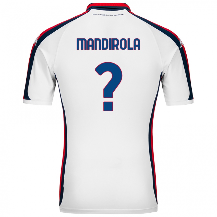 Niño Camiseta Gabriele Mandirola #0 Blanco 2ª Equipación 2024/25 La Camisa Perú