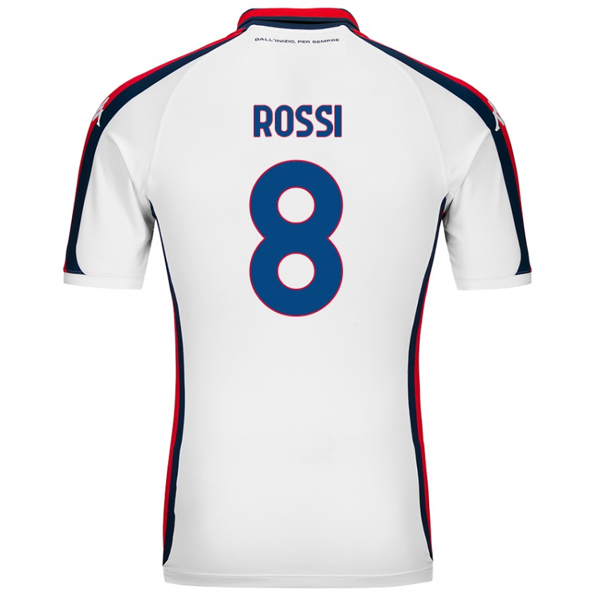 Niño Camiseta Gianluca Rossi #8 Blanco 2ª Equipación 2024/25 La Camisa Perú