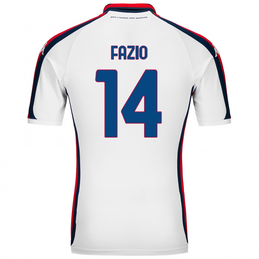 Niño Camiseta Tommaso Fazio #14 Blanco 2ª Equipación 2024/25 La Camisa Perú