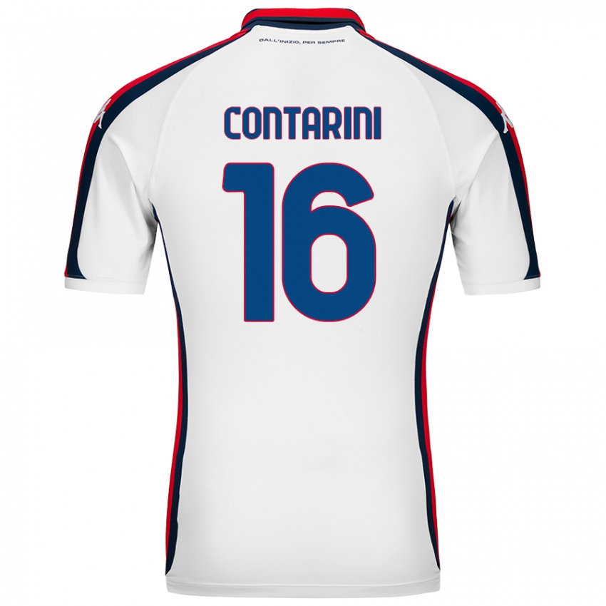 Niño Camiseta Jacopo Contarini #16 Blanco 2ª Equipación 2024/25 La Camisa Perú