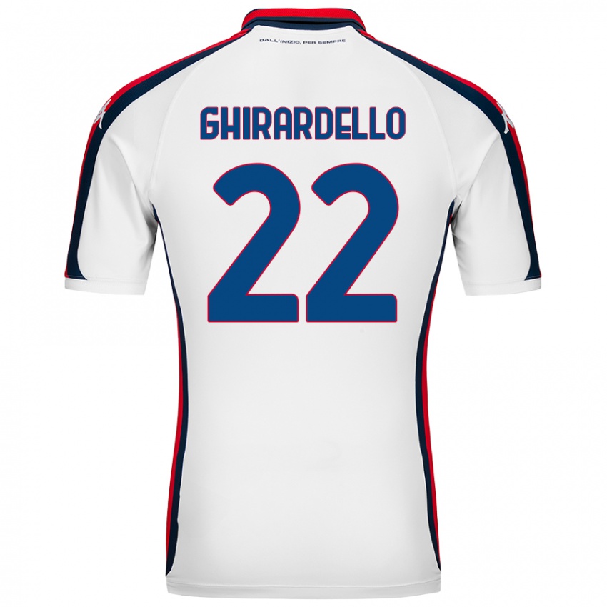 Niño Camiseta Tommaso Ghirardello #22 Blanco 2ª Equipación 2024/25 La Camisa Perú