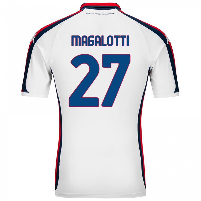 Niño Camiseta Gabriele Magalotti #27 Blanco 2ª Equipación 2024/25 La Camisa Perú