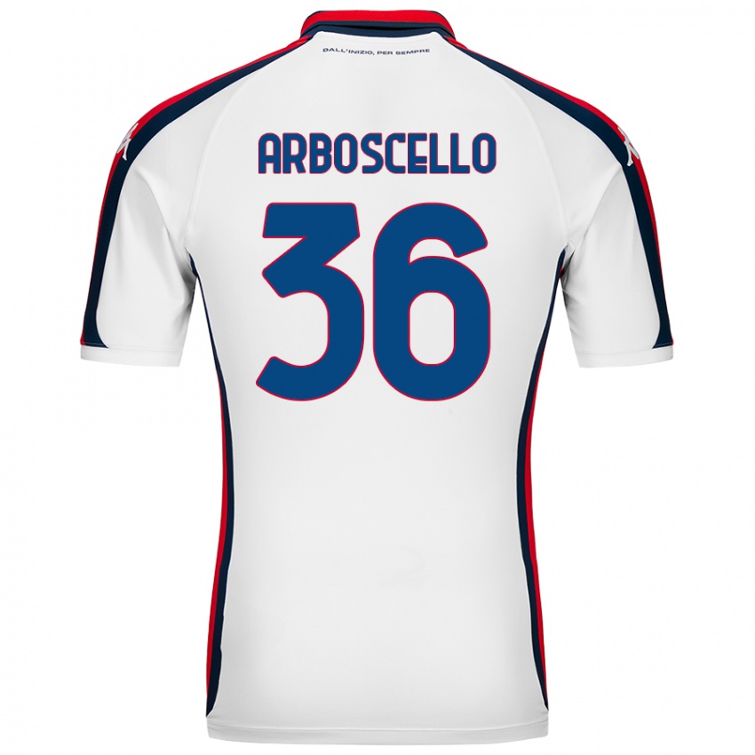 Niño Camiseta Riccardo Arboscello #36 Blanco 2ª Equipación 2024/25 La Camisa Perú