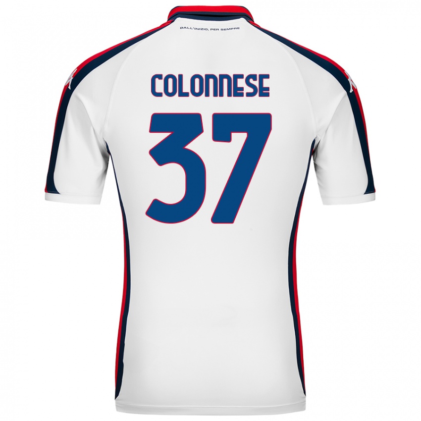 Niño Camiseta Lorenzo Colonnese #37 Blanco 2ª Equipación 2024/25 La Camisa Perú