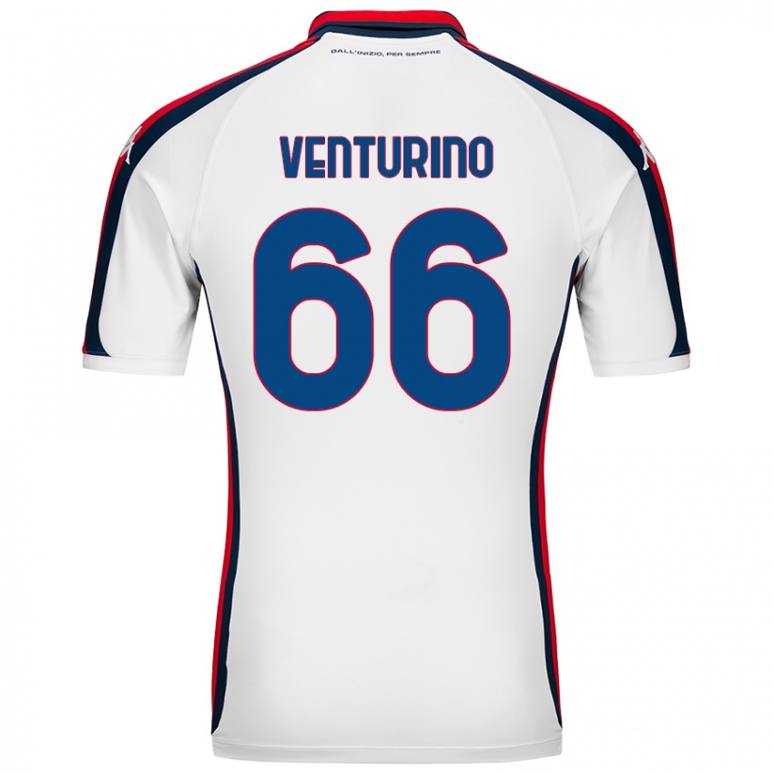 Niño Camiseta Lorenzo Venturino #66 Blanco 2ª Equipación 2024/25 La Camisa Perú