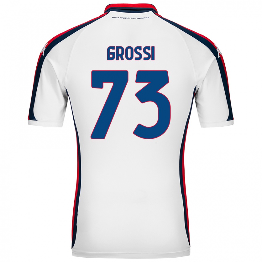 Niño Camiseta Jacopo Grossi #73 Blanco 2ª Equipación 2024/25 La Camisa Perú