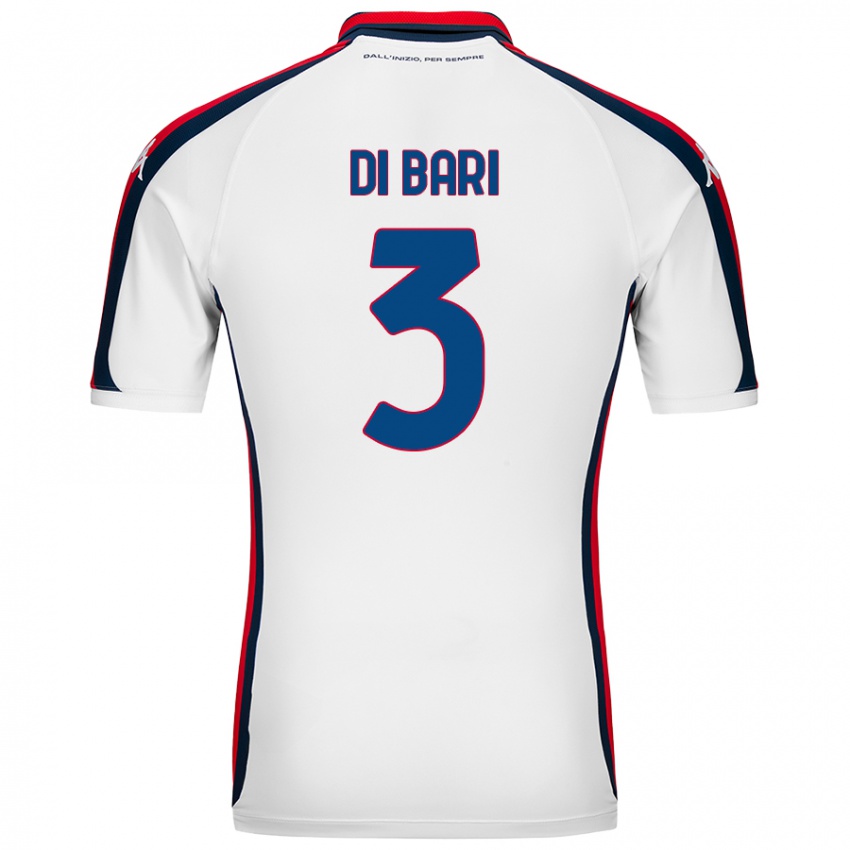 Niño Camiseta Martina Di Bari #3 Blanco 2ª Equipación 2024/25 La Camisa Perú