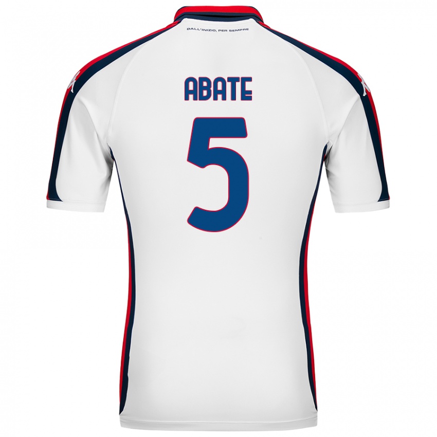 Niño Camiseta Giada Abate #5 Blanco 2ª Equipación 2024/25 La Camisa Perú