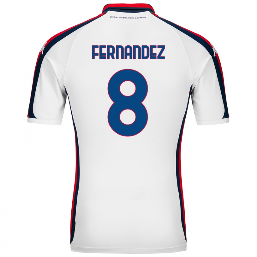 Niño Camiseta Maria Fernandez #8 Blanco 2ª Equipación 2024/25 La Camisa Perú