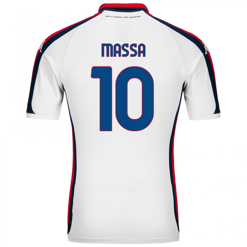 Niño Camiseta Alessandra Massa #10 Blanco 2ª Equipación 2024/25 La Camisa Perú