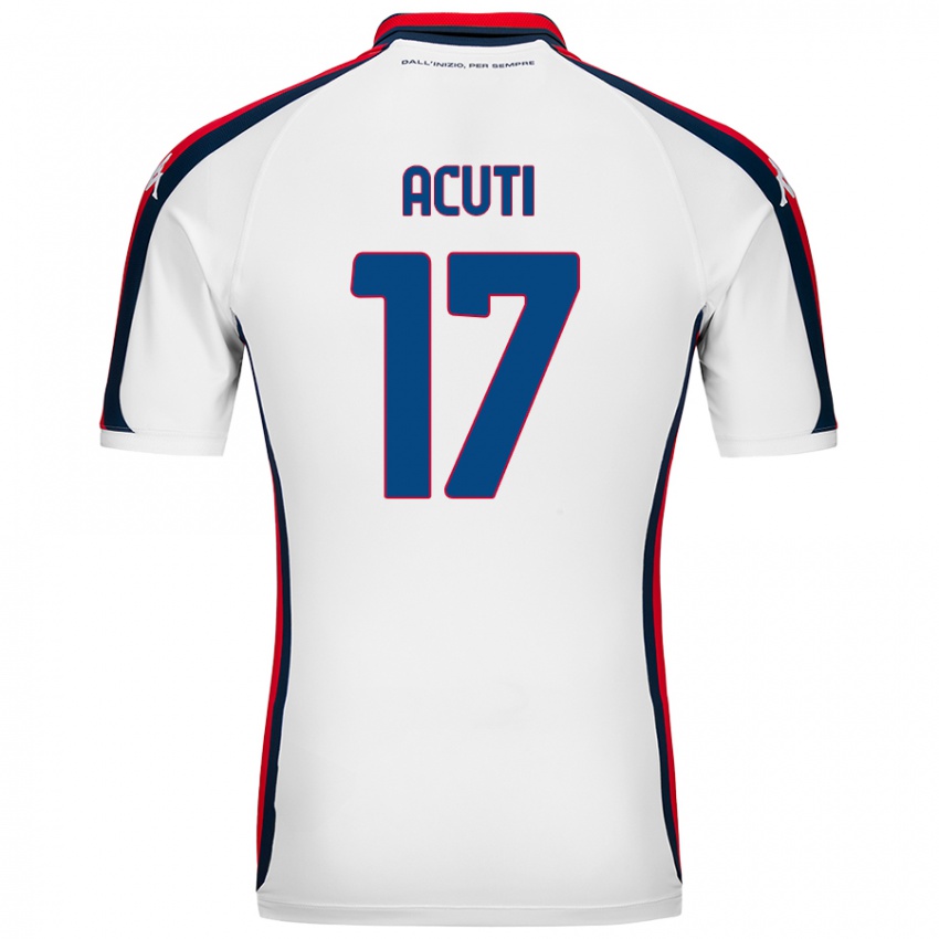 Niño Camiseta Arianna Acuti #17 Blanco 2ª Equipación 2024/25 La Camisa Perú