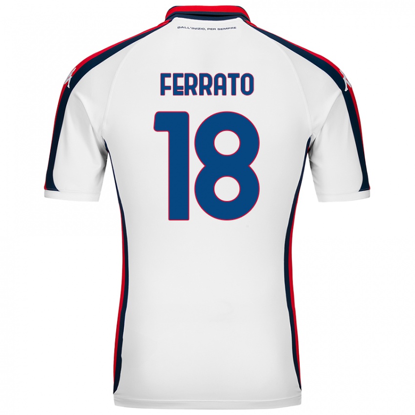 Niño Camiseta Claudia Ferrato #18 Blanco 2ª Equipación 2024/25 La Camisa Perú