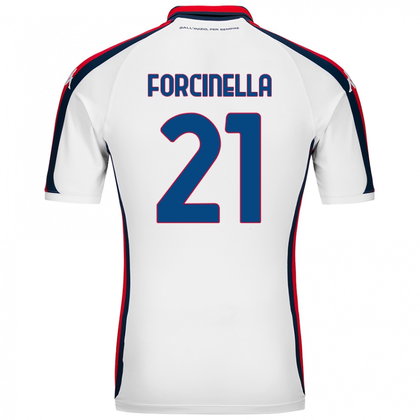 Niño Camiseta Camilla Forcinella #21 Blanco 2ª Equipación 2024/25 La Camisa Perú