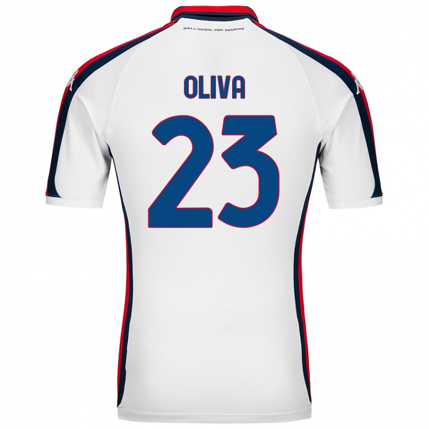 Niño Camiseta Eleonora Oliva #23 Blanco 2ª Equipación 2024/25 La Camisa Perú