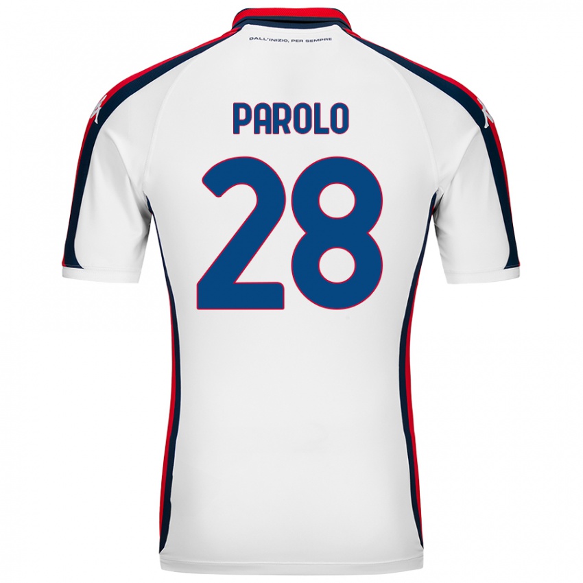 Niño Camiseta Lucrezia Parolo #28 Blanco 2ª Equipación 2024/25 La Camisa Perú