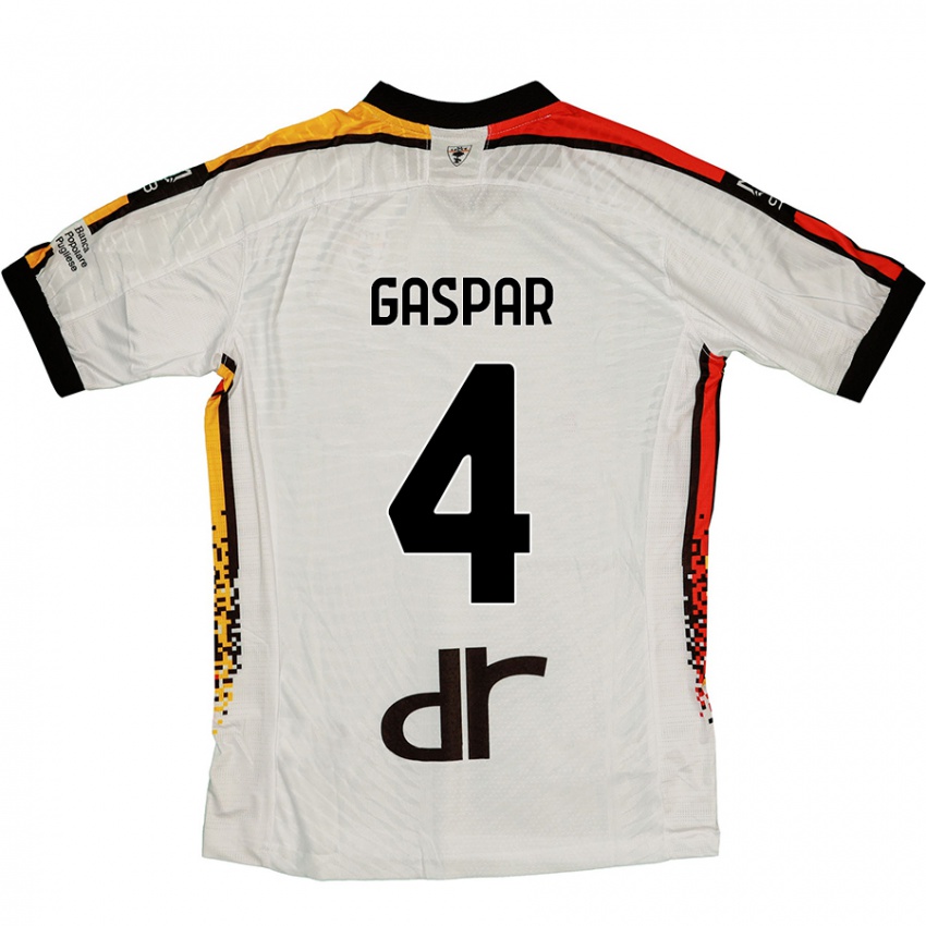 Niño Camiseta Kialonda Gaspar #4 Blanco Negro 2ª Equipación 2024/25 La Camisa Perú