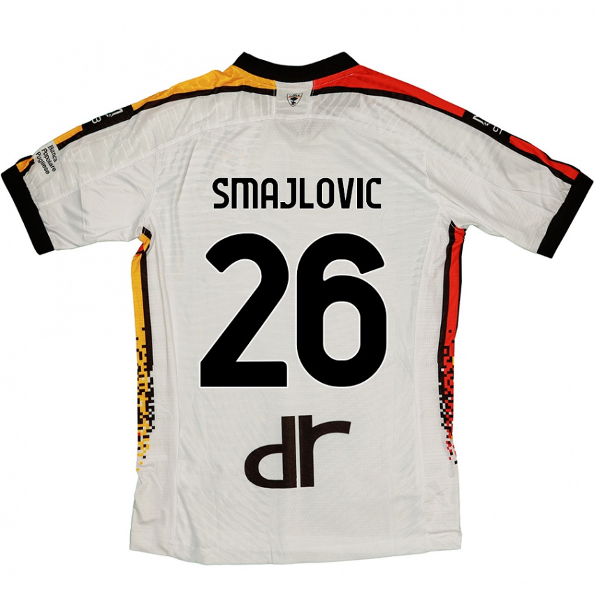 Niño Camiseta Zinedin Smajlovic #26 Blanco Negro 2ª Equipación 2024/25 La Camisa Perú