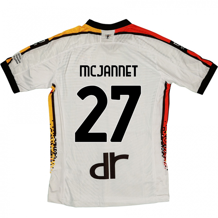 Niño Camiseta Ed Mcjannet #27 Blanco Negro 2ª Equipación 2024/25 La Camisa Perú