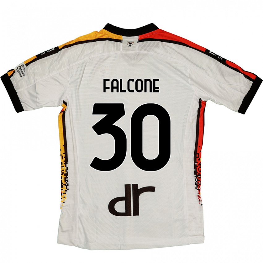 Niño Camiseta Wladimiro Falcone #30 Blanco Negro 2ª Equipación 2024/25 La Camisa Perú