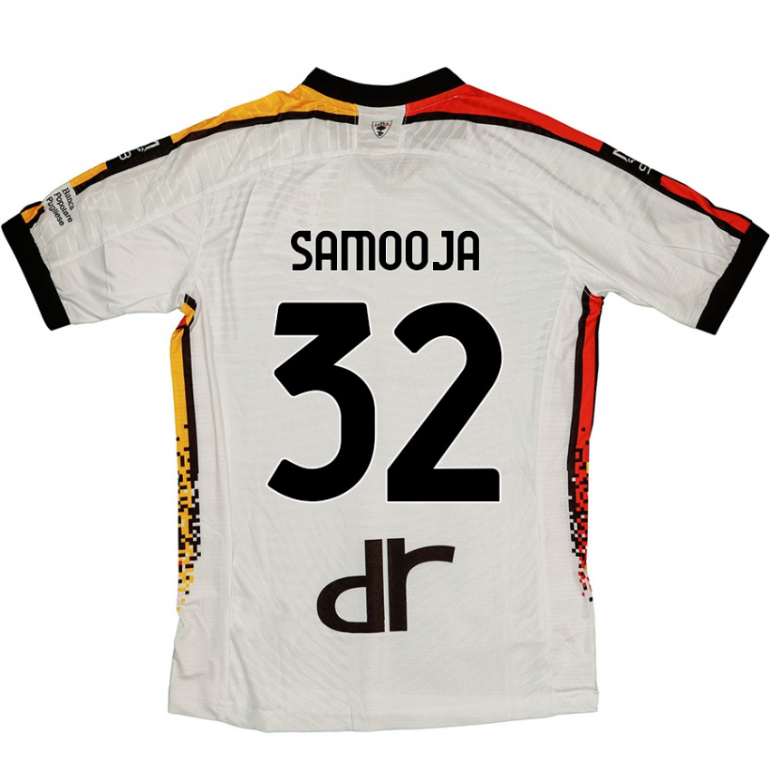 Niño Camiseta Jasper Samooja #32 Blanco Negro 2ª Equipación 2024/25 La Camisa Perú