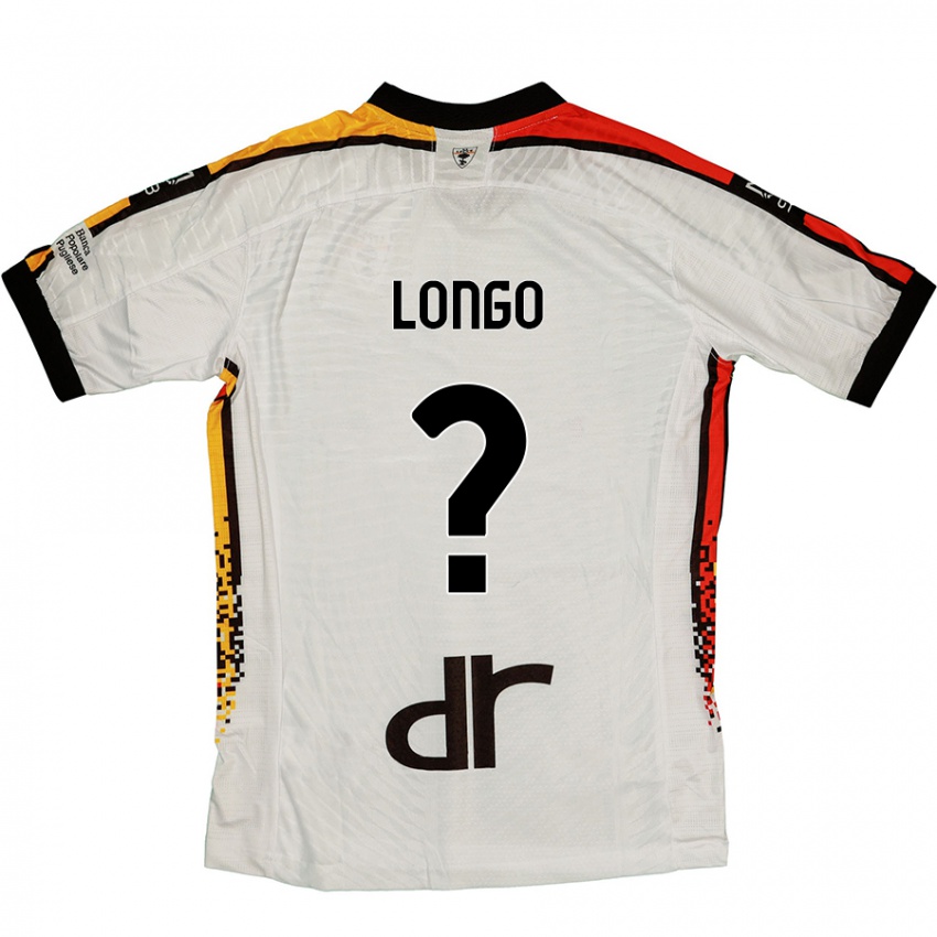 Niño Camiseta Francesco Longo #0 Blanco Negro 2ª Equipación 2024/25 La Camisa Perú