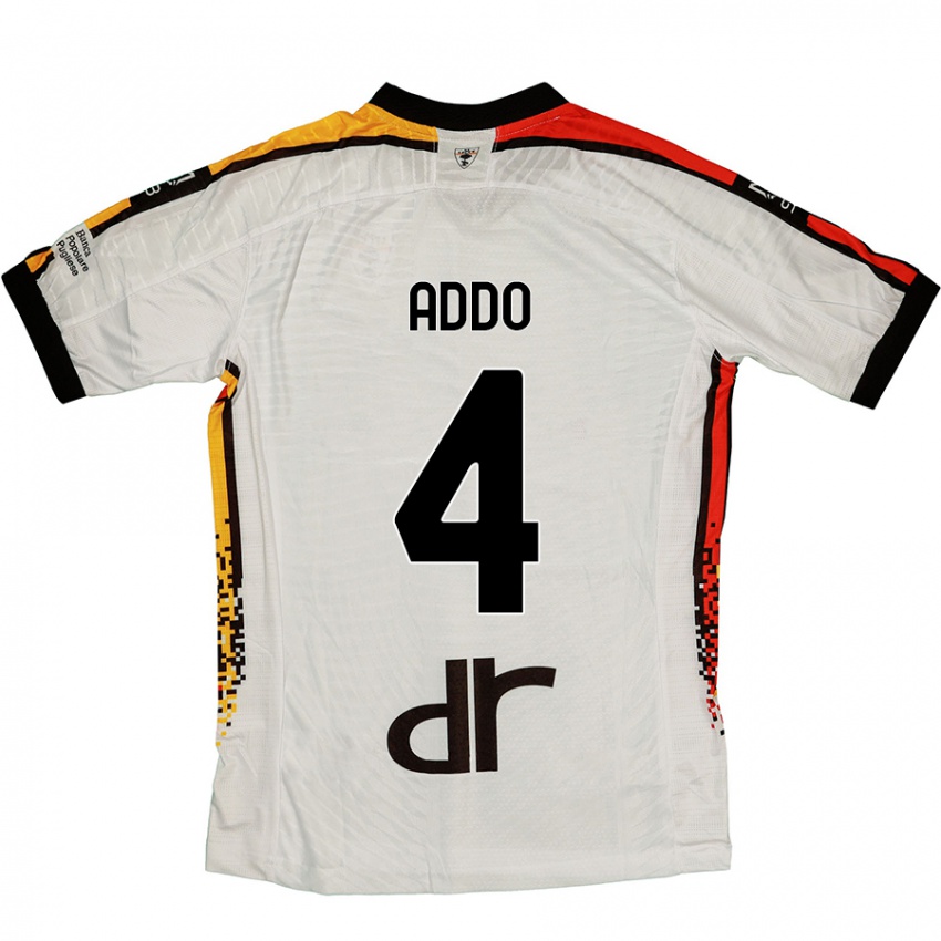 Niño Camiseta Vernon Addo #4 Blanco Negro 2ª Equipación 2024/25 La Camisa Perú